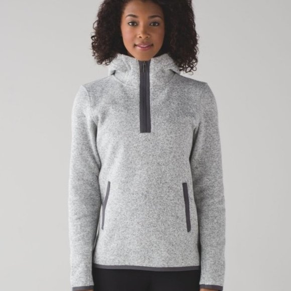 lululemon athletica Tops - Lululemon Its Fleecing Cold Pullover Heather Gray